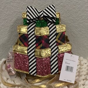 Brand New, Never Used Betsy Johnson Christmas Boxes Purse!